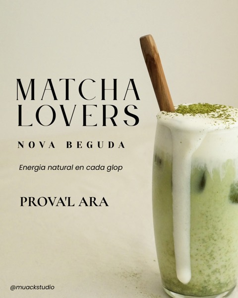 Cartel matcha lovers diseñado para Brunchniky